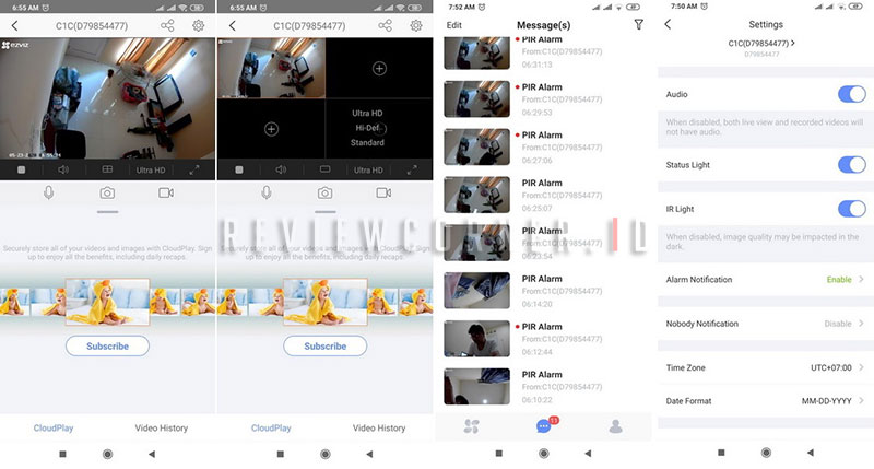 Aplikasi EZVIZ C1C PIR